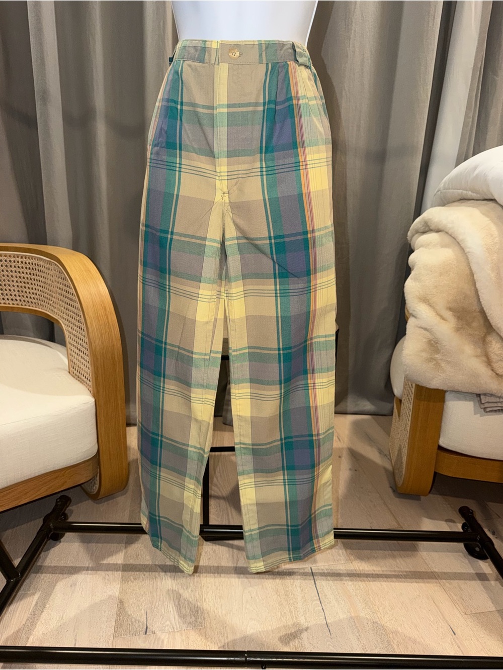 Vintage Cotler Pants - Pastel Plaid
